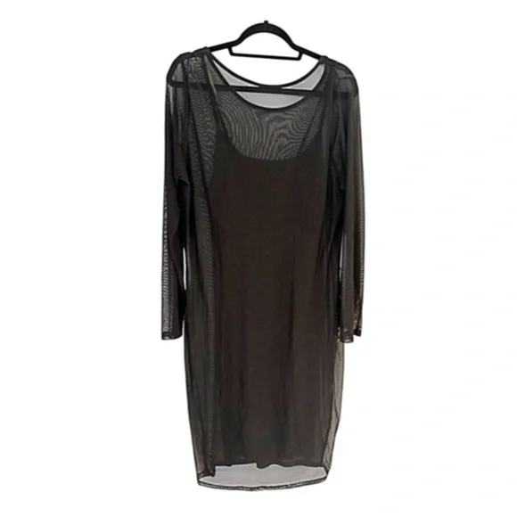 Fashion To Figure Dress Black Mesh The Mesh Dress Size 2 - Picture 2 of 7
